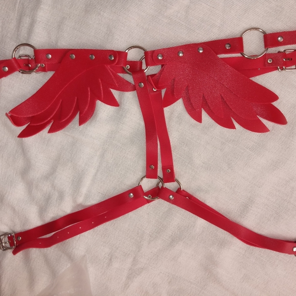 Angel Wings Leather Chest Harness